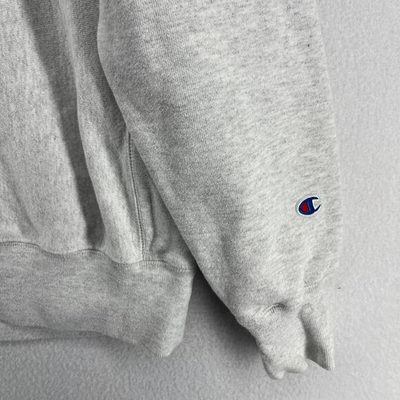 CHAMPION Reverse Weave Sweatshirt L INDEED Embossed Gray - Picture 7 of 15